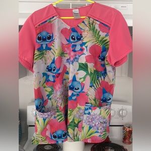 Disney Stitch Scrub Top
